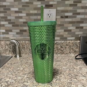 Starbucks Venti Shiny Green Studded Tumbler